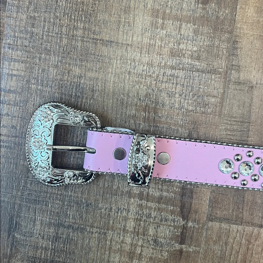 Pink Patterned Belt like new never